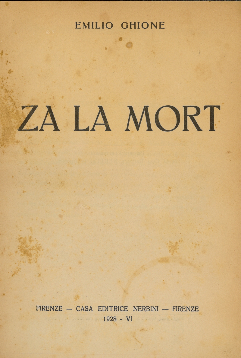 Copertina  Za la Mort