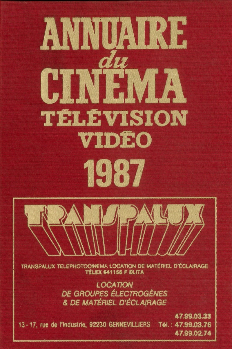 Copertina  Annuaire du cinéma, télévision, vidéo 1987